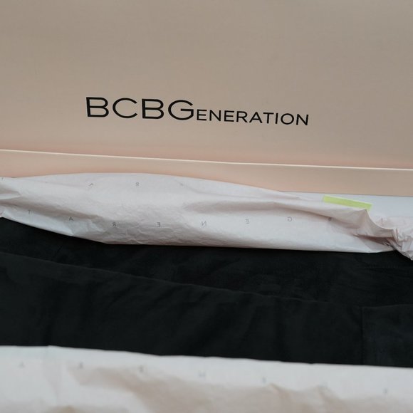 BCBGeneration Womens Marlo Knee-High Boots Suede Pointed Toe - Black Micro Suede - Picture 5 of 6